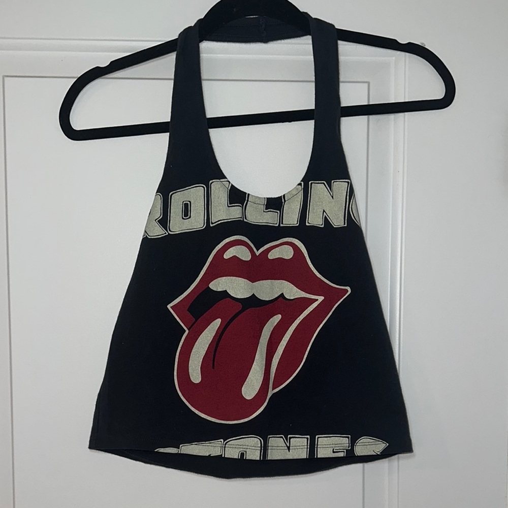 Rolling Stones x American Eagle Crop Halter Top NWT